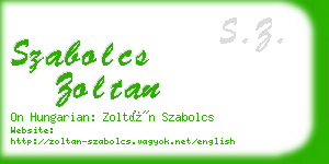 szabolcs zoltan business card